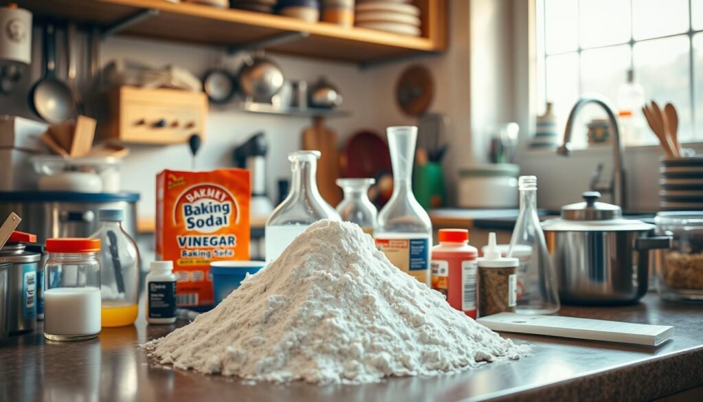 materialien und vorbereitung vulkan