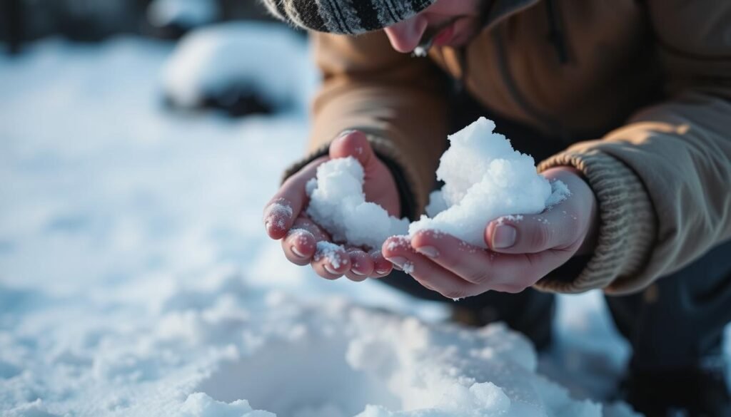 schnee essen